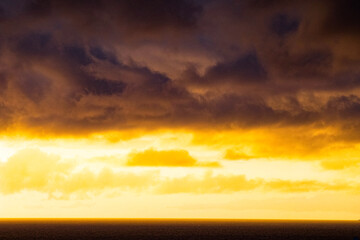 Naklejka na ściany i meble amazing sunset over the sea