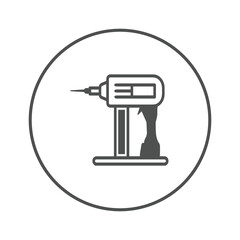 Finishing nailer drill machine icon | Circle version icon |