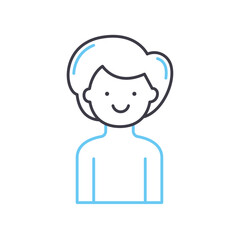 electric shaver line icon, outline symbol, vector illustration, concept sign