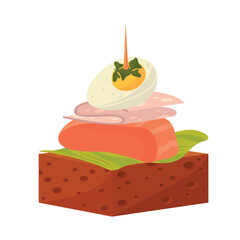 appetizer on white background