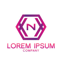 Letter N line logo design.Creative minimal linear monogram symbol. Universal elegant vector sign design. Premium type of business logo. Graphic alphabet symbol for technology identity