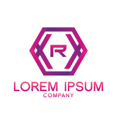 Letter R line logo design.Creative minimal linear monogram symbol. Universal elegant vector sign design. Premium type of business logo. Graphic alphabet symbol for technology identity