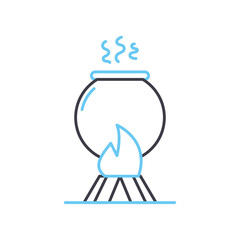 cooking line icon, outline symbol, vector illustration, concept sign