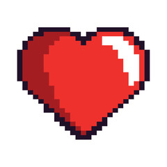 Obraz premium heart pixel art