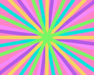 Multicolored star in pastel colors green, blue, pink, yellow, ideal for birthdays, children, babies, fun