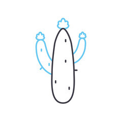 cactus line icon, outline symbol, vector illustration, concept sign