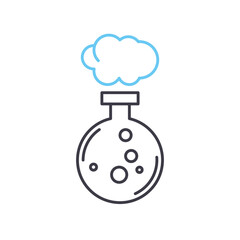 chemicals line icon, outline symbol, vector illustration, concept sign