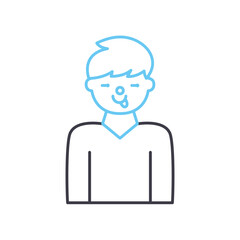 deceive line icon, outline symbol, vector illustration, concept sign