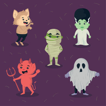 icons halloween charatcers