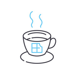 chocolate sweets line icon, outline symbol, vector illustration, concept sign