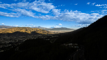 mountains and clouds