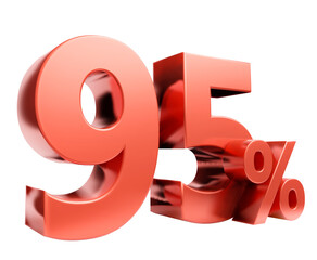 Red price promotion symbol , 3D render