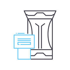 cryogenic chamber line icon, outline symbol, vector illustration, concept sign