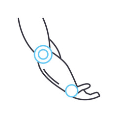 cyberarm prothess line icon, outline symbol, vector illustration, concept sign