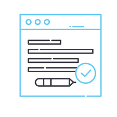 dns management line icon, outline symbol, vector illustration, concept sign