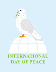 Fototapeta premium Card for the International Day of Peace. World peace concept. Vector illustration