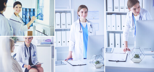 Medical consultation in a hospital. Doctor listening to a patient's problems