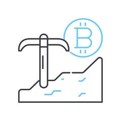 Fototapeta premium decentralize line icon, outline symbol, vector illustration, concept sign