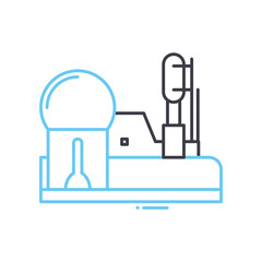 distant colony line icon, outline symbol, vector illustration, concept sign