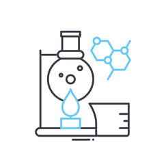 chemistry science line icon, outline symbol, vector illustration, concept sign