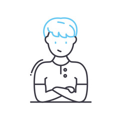 father line icon, outline symbol, vector illustration, concept sign