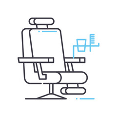 comfortable chair line icon, outline symbol, vector illustration, concept sign