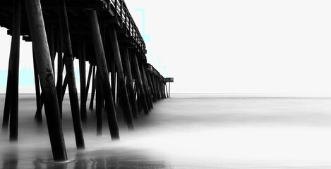 Unforeseen: Long Exposure Pier shot in black and white