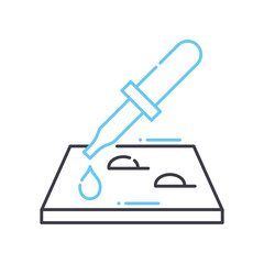 chemical dropper line icon, outline symbol, vector illustration, concept sign