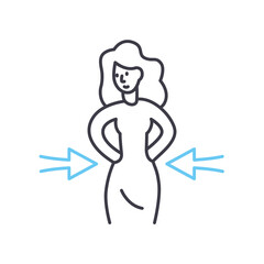 diet line icon, outline symbol, vector illustration, concept sign