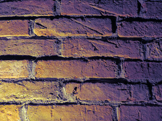 Illuminated old brick wall texture
