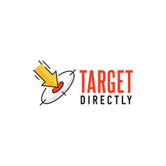 Business success, goal and target outline icon. Business objectives and marketing plan, financial plan achievement or business goal win thin line vector icon with arrow hitting target center bullseye