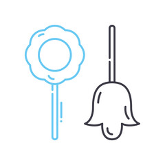 candy flower line icon, outline symbol, vector illustration, concept sign