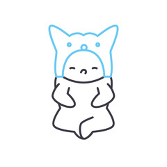 robe line icon, outline symbol, vector illustration, concept sign