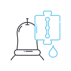 cupping theraphy line icon, outline symbol, vector illustration, concept sign