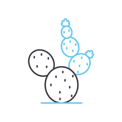 cactus line icon, outline symbol, vector illustration, concept sign