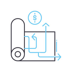 financisl tactic line icon, outline symbol, vector illustration, concept sign