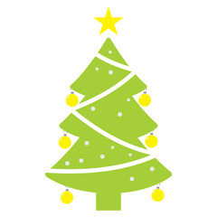 Christmas tree flat icon symbol