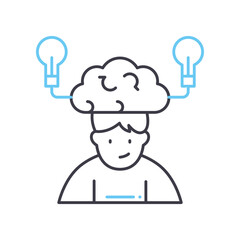 creativity line icon, outline symbol, vector illustration, concept sign