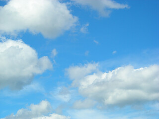 Naklejka na ściany i meble Blue Sky with White Clouds