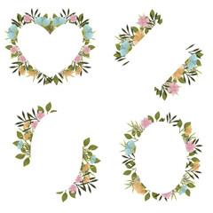 wreath of flowers and leaves