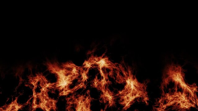 Fire flame loop effect, Burning Background with fire, Abstract background seamless loop fire burn flame energy. 4K