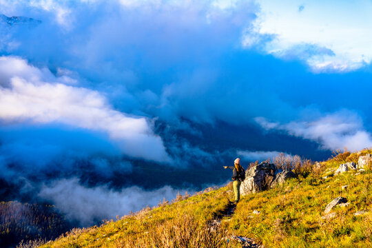 girl in the mountains
