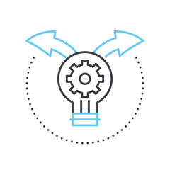 development solutions line icon, outline symbol, vector illustration, concept sign