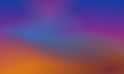 Beautiful gradient background of smooth and soft purple, blue and orange colors
