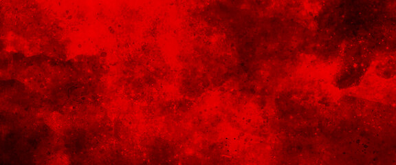 Red watercolor ombre leaks and splashes texture on red background with vintage faded white watercolor texture, red background with texture and distressed vintage grunge and watercolor paint stains.