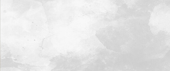 Watercolor white art abstract surface grey watercolor painting textured design, white watercolor background painting with cloudy distressed texture and marbled grunge soft gray or silver vintage color
