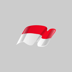 Indonesia flag illustration icon vector clipart