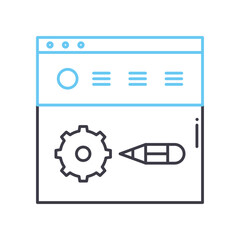 development solutions line icon, outline symbol, vector illustration, concept sign