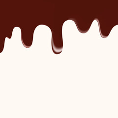 Chocolate Dripping vector design. Realistic Liquid Chocolate Vector Illustration for background