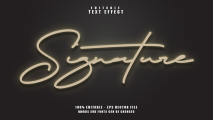 3D Signature Editable Text Effect